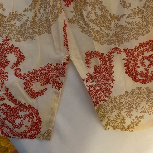 Liz Claiborne "Liz Sport" Paisley Print Shirt Size L Short Sleeve - Picture 5 of 7